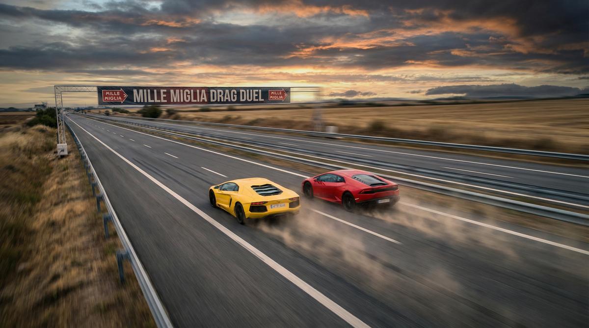 同人动漫汽车改装视频-双车直线加速对决